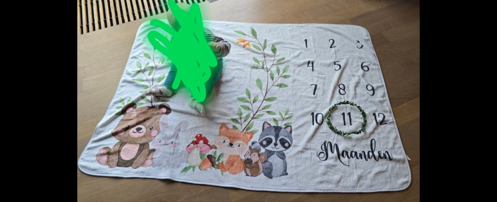 Mijlpaaldeken baby, Ophalen