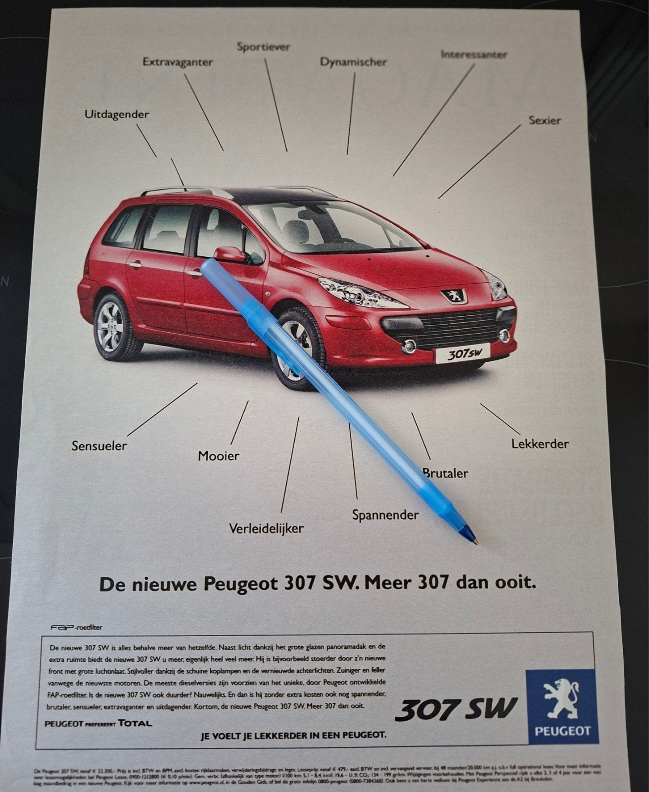 Advertentie Peugeot 307 SW, Ophalen, 1980 tot heden, Knipsel(s)