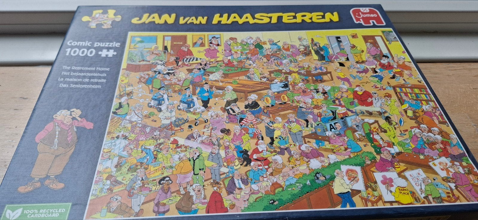 Jan van haasteren puzzel comic bejaardentehuis 1000 stuks, Ophalen of Verzenden, 500 t/m 1500 stukjes, Zo goed als nieuw