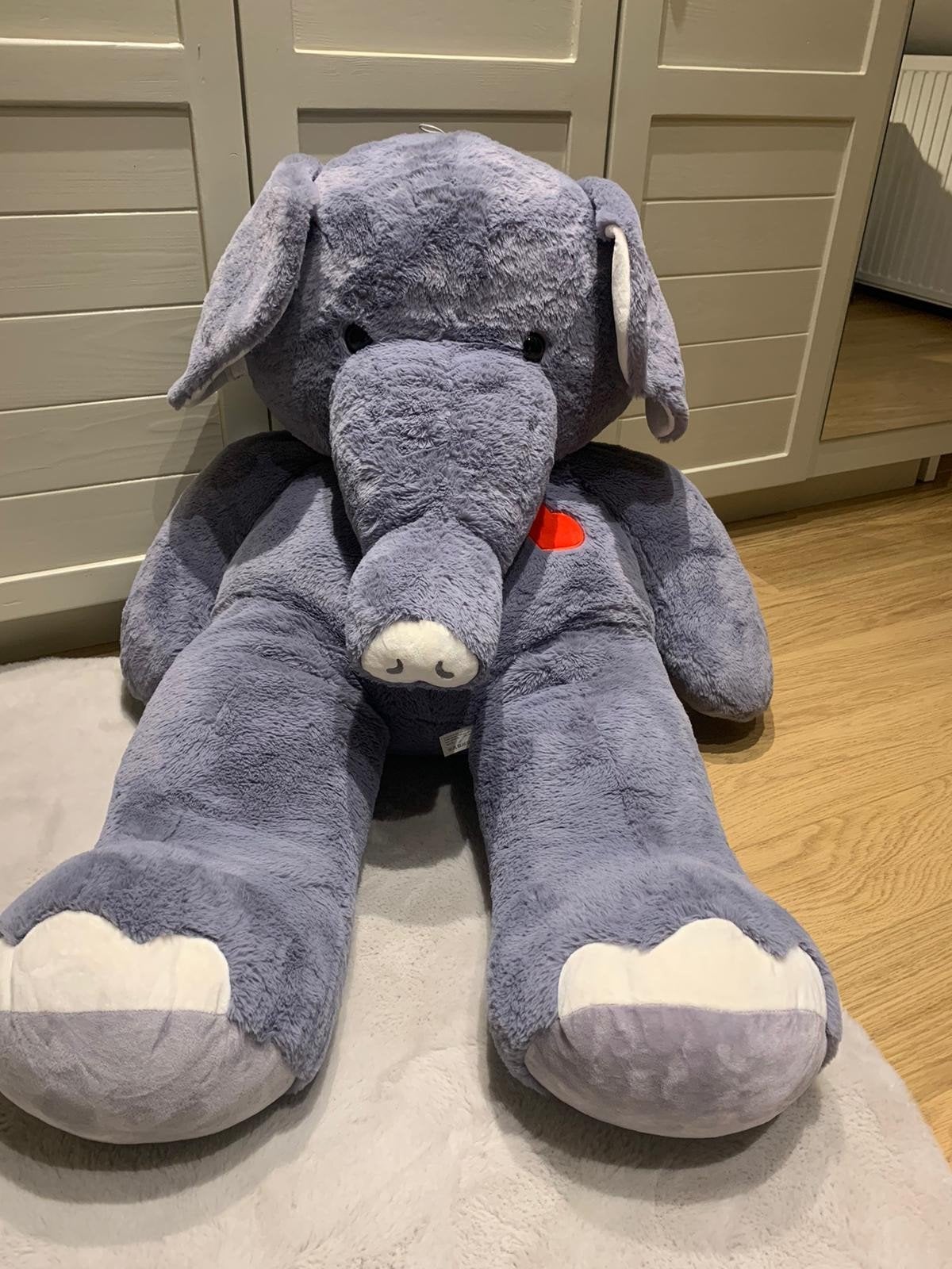 Grote Pluche Olifant Knuffel - Petra Toys, Ophalen, Overige merken, Grijs, Olifant