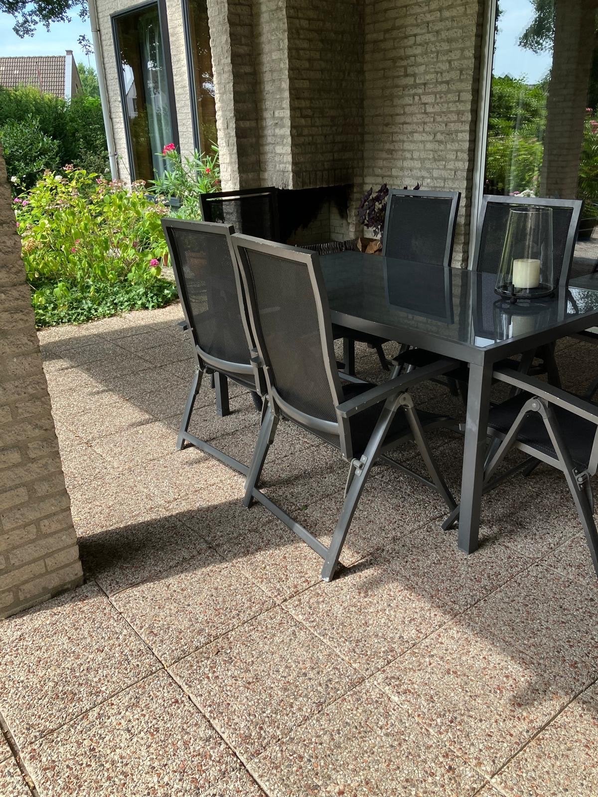 Gebruikte terrastegels 40x40x4 cm, ca. 75 m2, Gebruikt, Ophalen of Verzenden, 10 m² of meer, Vloertegels