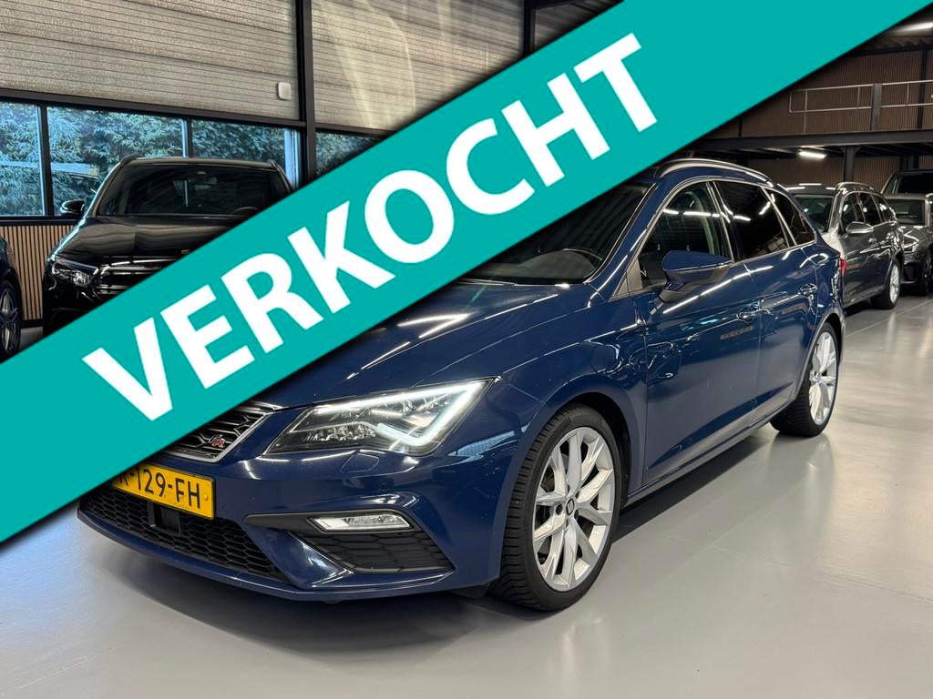 Seat Leon ST 2.0 TDI FR DSG PANO/LED/CARPLAY/CAMERA, Gebruikt, Euro 6, 4 cilinders, Leder