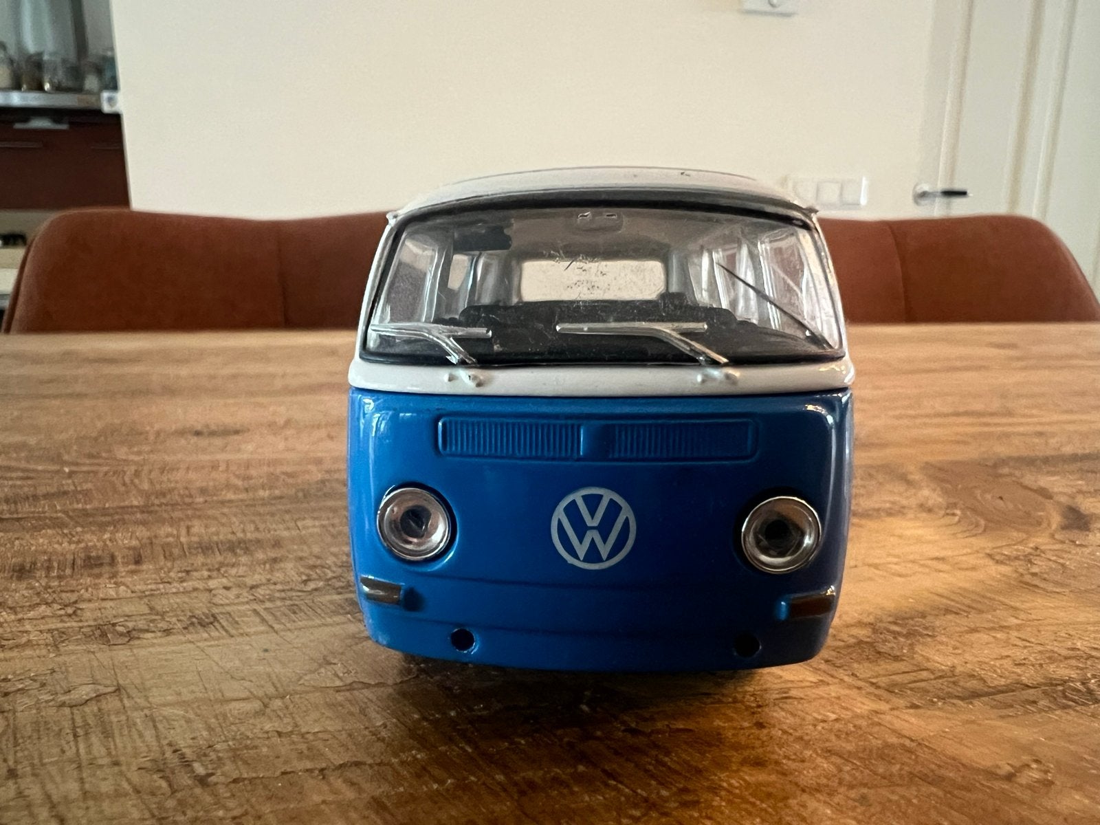 Volkswagen T1 Bus Modelauto - Blauw/Wit, Ophalen of Verzenden, Gebruikt