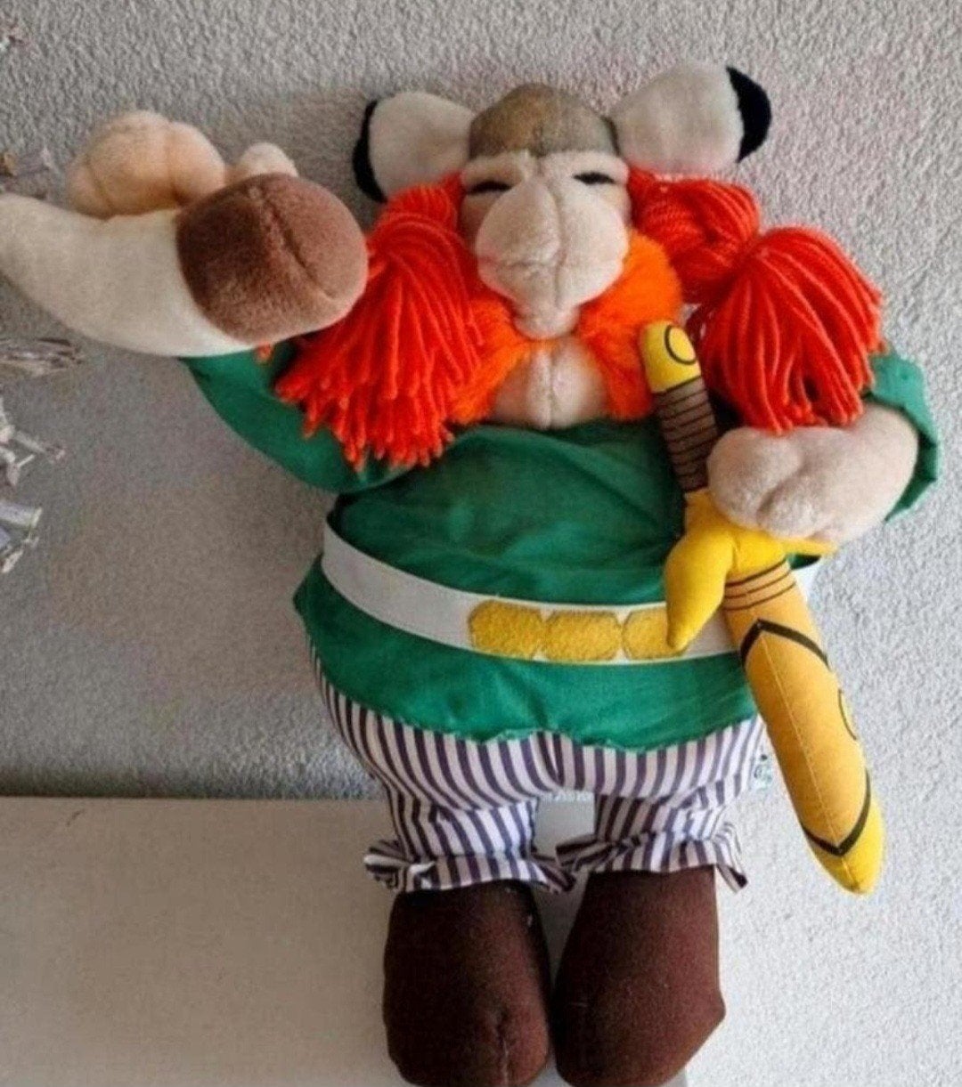 Obelix knuffel - 47 cm - Michael Mitzlack GmbH 1994, Gebruikt, Overige merken, Overige karakters, Overige typen