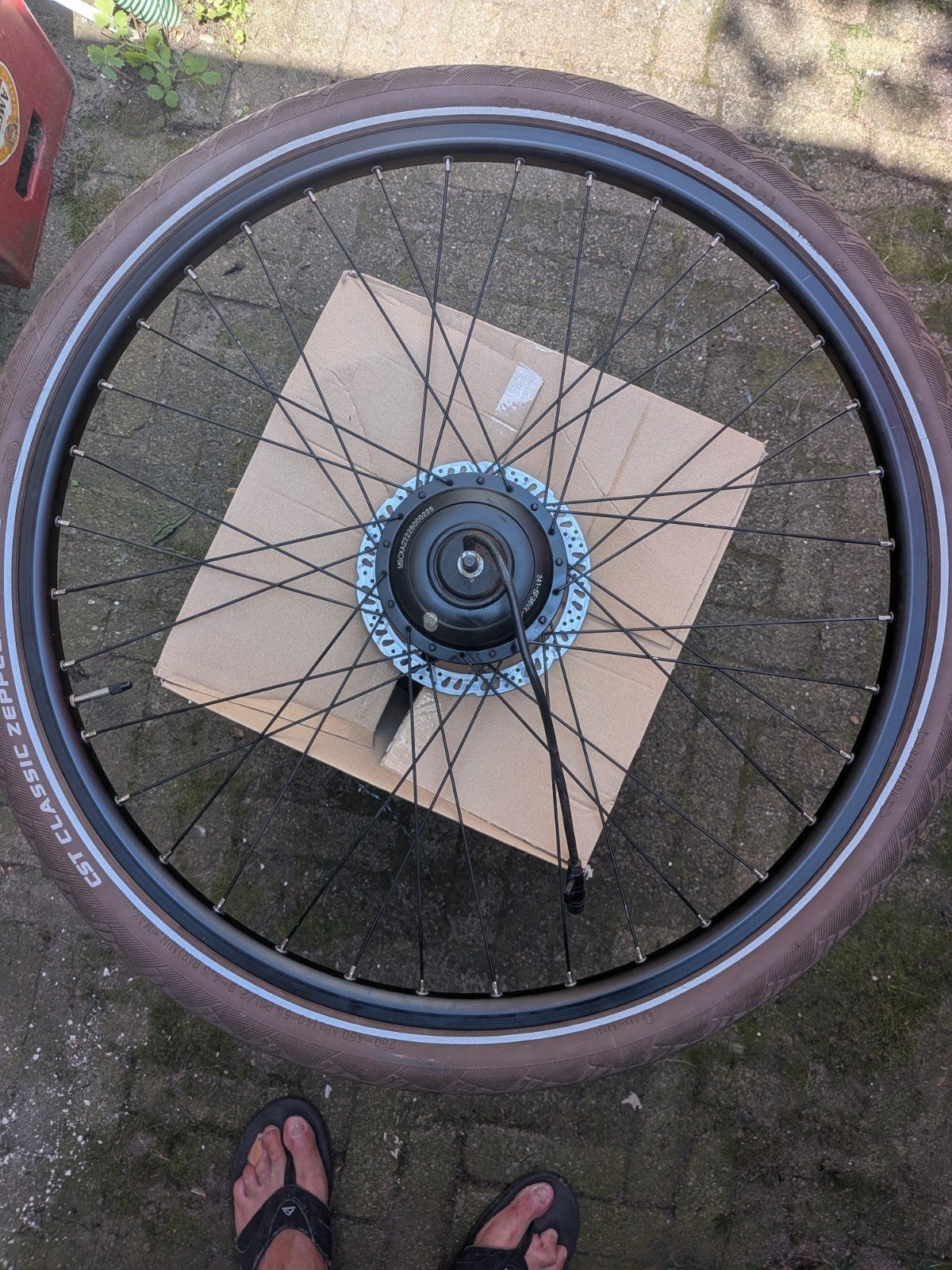 Giant SyncDrive 36V Voorwiel met Motor en Schijfrem, Fietsen en Brommers, Fietsonderdelen, Giant, Zo goed als nieuw, Aluminium