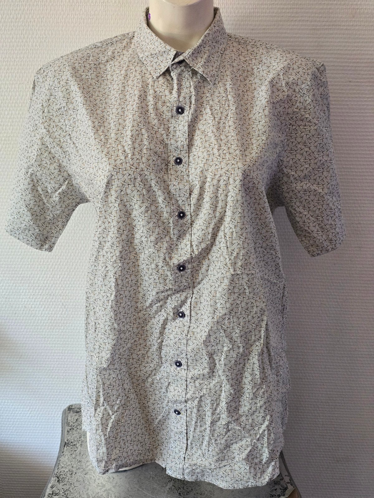 Human Nature overhemd met korte mouwen, maat L, Kleding | Heren, Wit, Ophalen of Verzenden, Halswijdte 41/42 (L), Gedragen