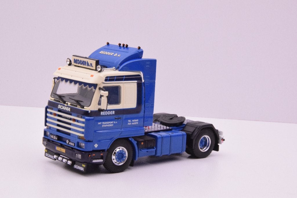 Scania 143M-450 V8  ''  Redder Staphorst ''  WSI, Hobby en Vrije tijd, Modelauto's | 1:50, Ophalen of Verzenden, Zo goed als nieuw