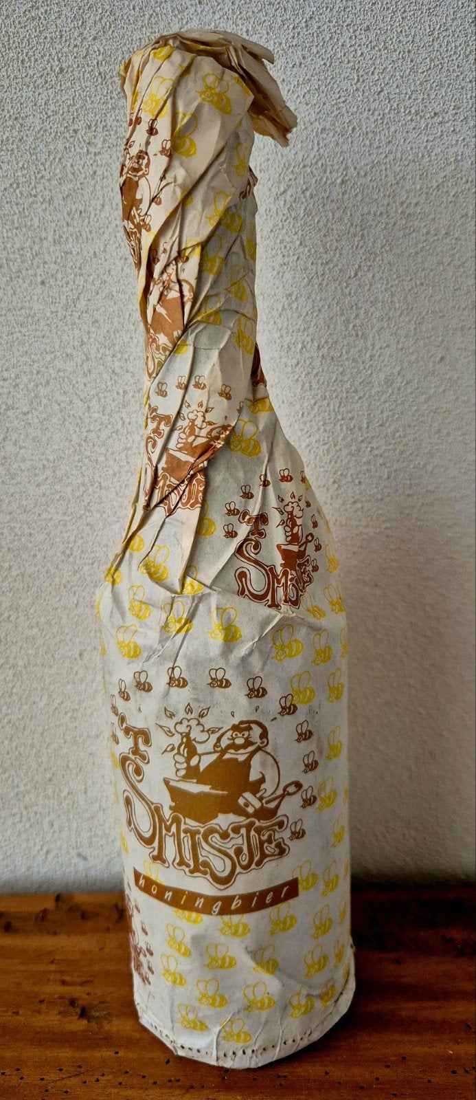 1996 fles 0,75 ltr 't Smisje Blond honing bier De Regenboog., Ophalen of Verzenden, Zo goed als nieuw, Flesje(s), Overige merken