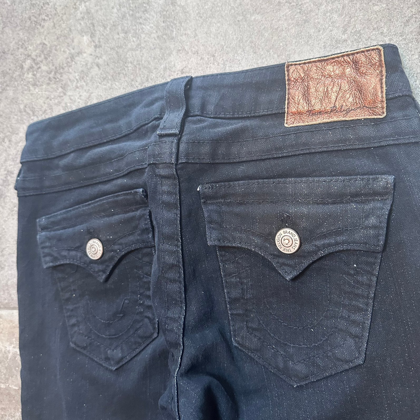 True Religion Black Skinny Jeans Size 25 Low Rise Stretch, Ophalen of Verzenden, Zo goed als nieuw, Zwart, W27 (confectie 34) of kleiner