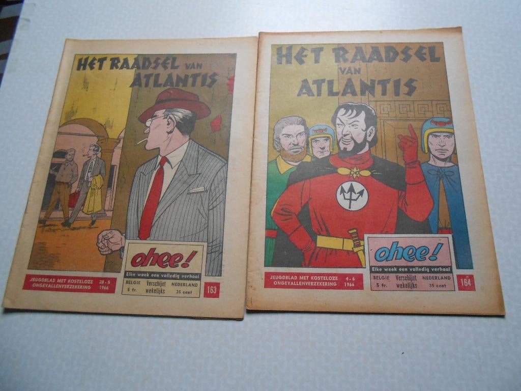 Ohee 163 + 164 Het raadsel van Atlantis I + II 1966., Boeken, Stripboeken, Ophalen of Verzenden, Zo goed als nieuw, Edgar P Jacobs