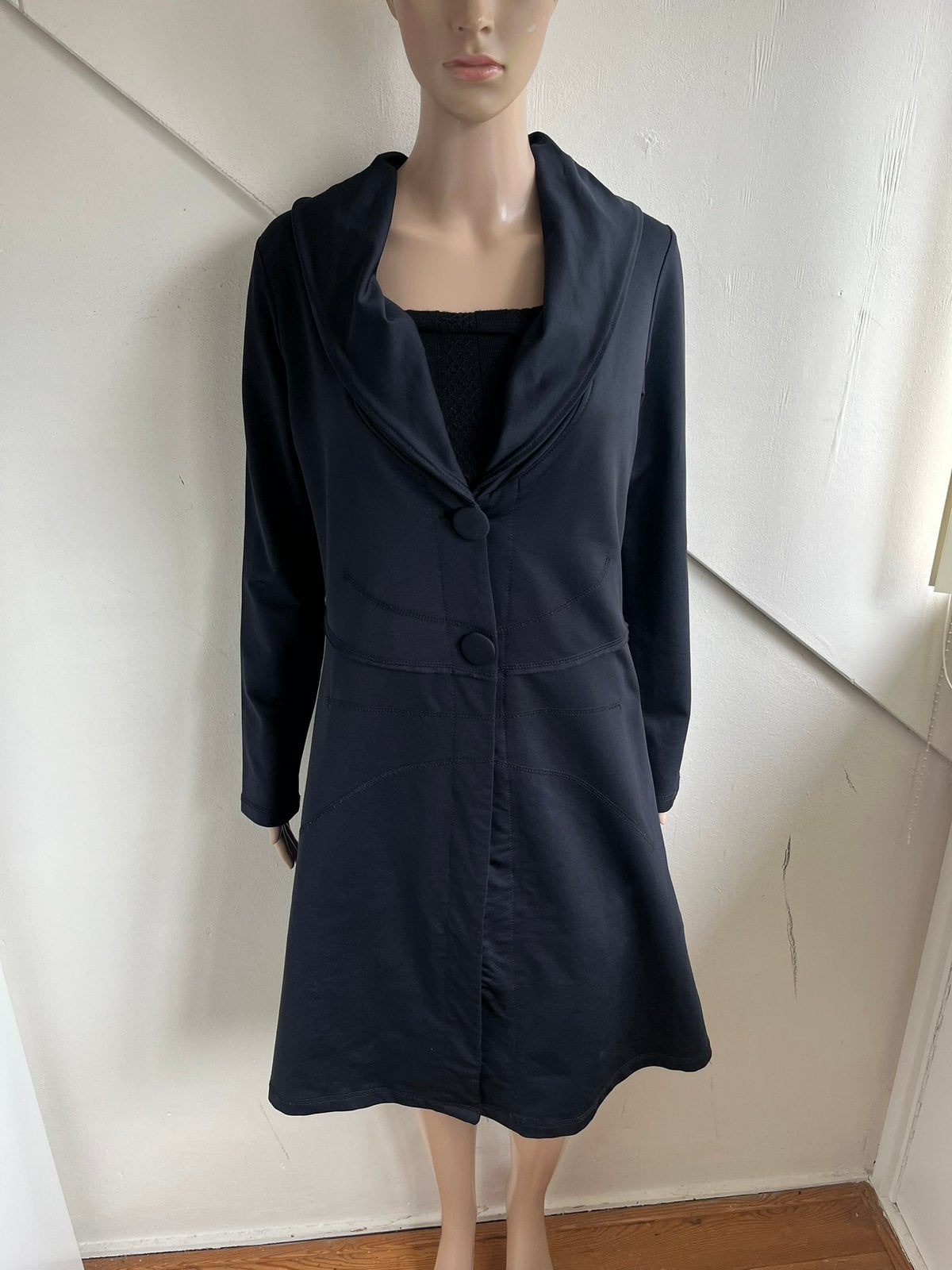 Studio Anneloes lange blazer jasje maat M zwart licht glans, Maat 38/40 (M), Zwart, Ophalen of Verzenden, Zo goed als nieuw