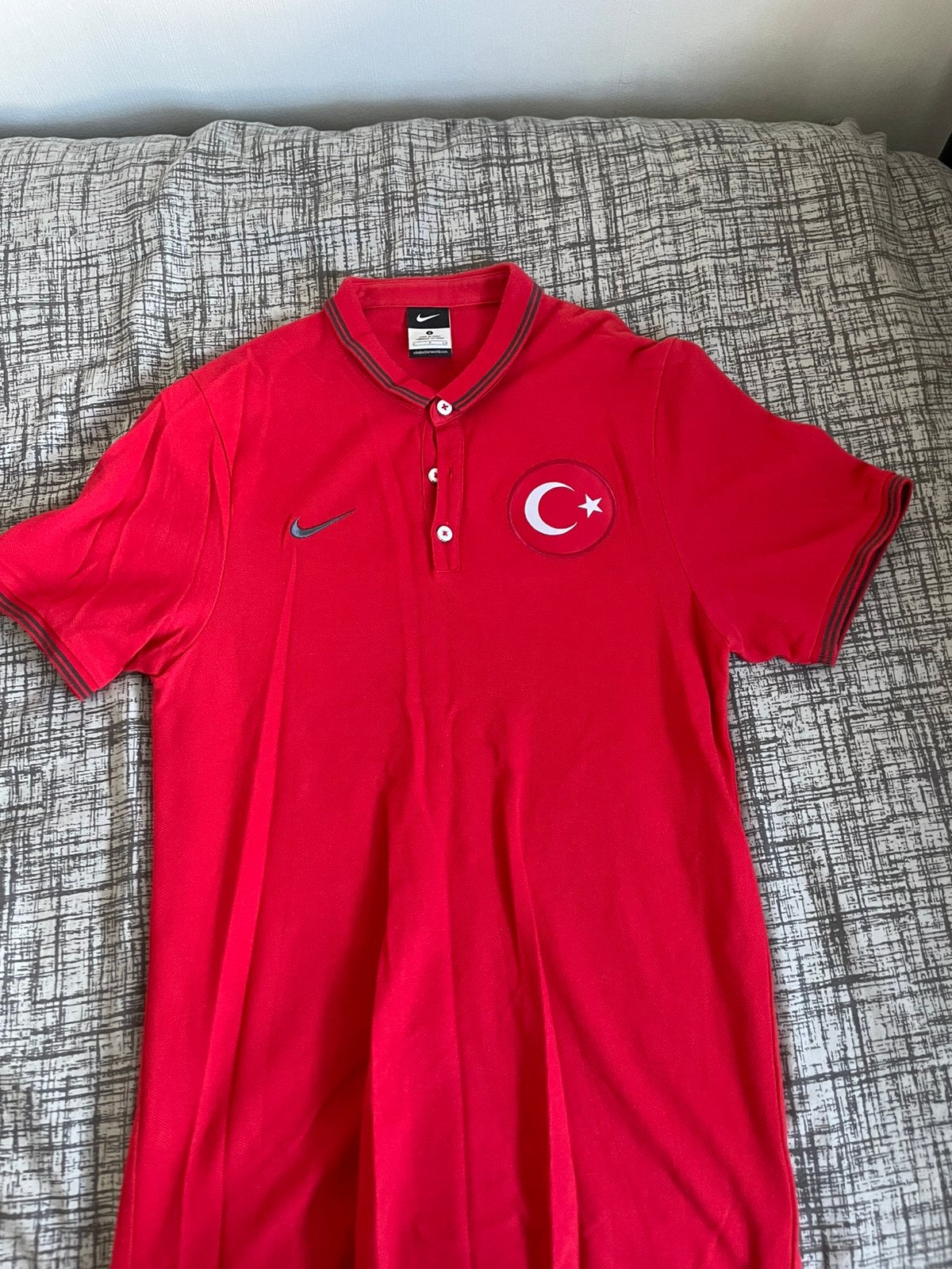 Nike Polo Shirt Maat S, Ophalen of Verzenden, Zo goed als nieuw, Voetbal, Rood