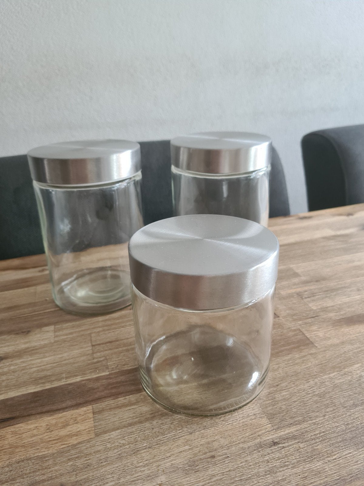 3x voorraad glazen potten, Huis en Inrichting, Keuken | Potten en Pannen, Ophalen, Glas, Pot, Bus of Blik