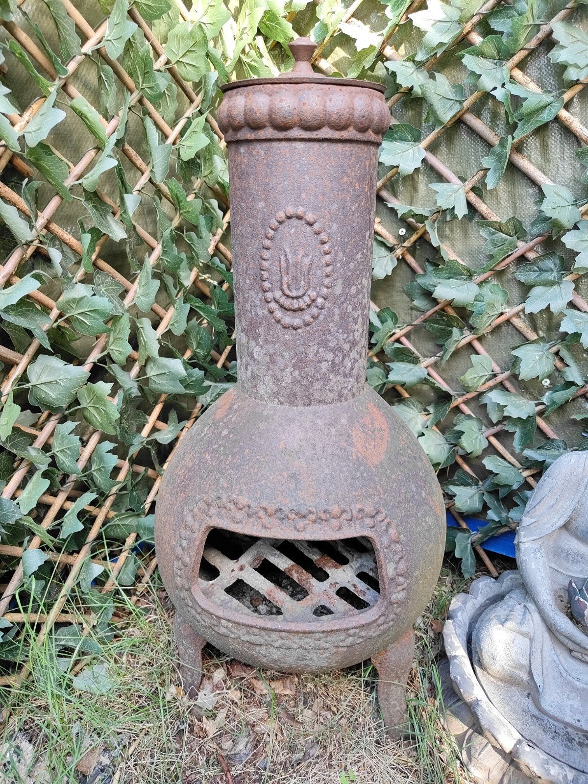 Rustieke gietijzeren vuurkorf / tuinhaard, Ophalen, Gebruikt, Vuurkorf