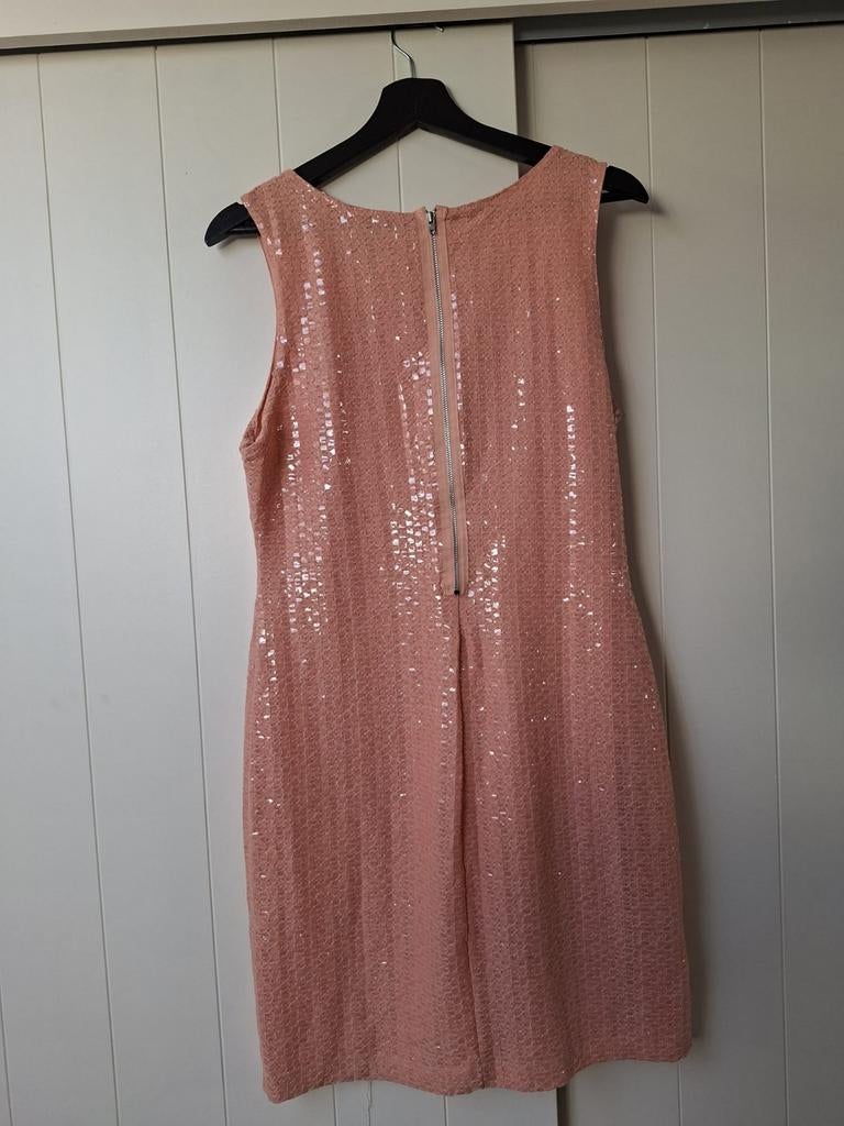 H&M Roze Pailletten Jurk Maat M, Maat 38/40 (M), H&M, Ophalen of Verzenden, Zo goed als nieuw