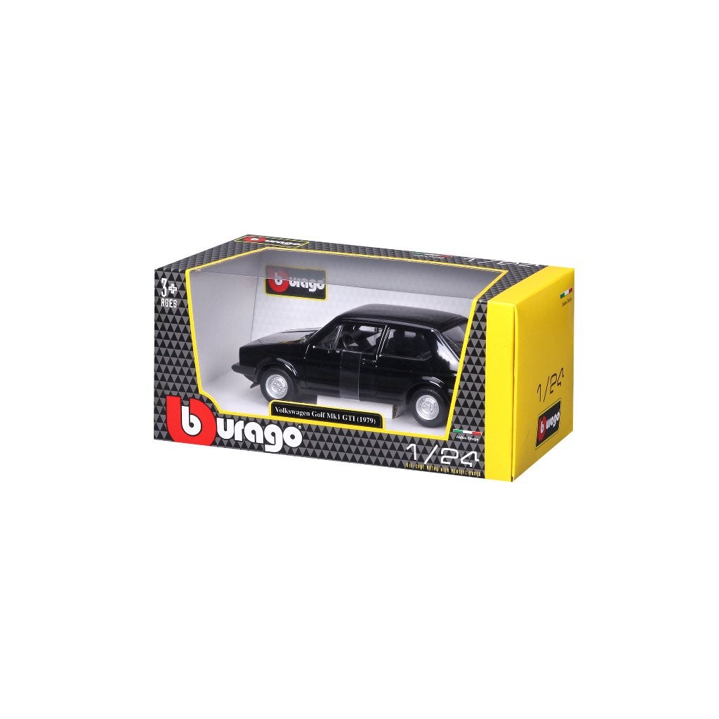 Bburago: Volkswagen Golf Mk1 GTI 1979 Zwart 1:24, ., Nieuw, Ophalen of Verzenden, .