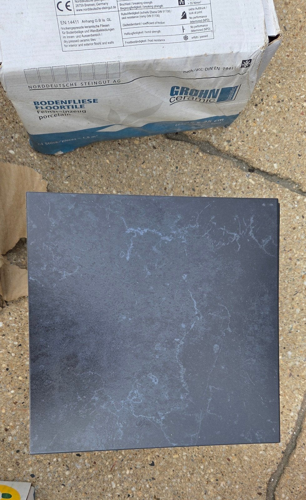 badkamertegels anthraciet, Doe-het-zelf en Verbouw, Tegels, Ophalen, Nieuw, 20 tot 40 cm, Minder dan 5 m²