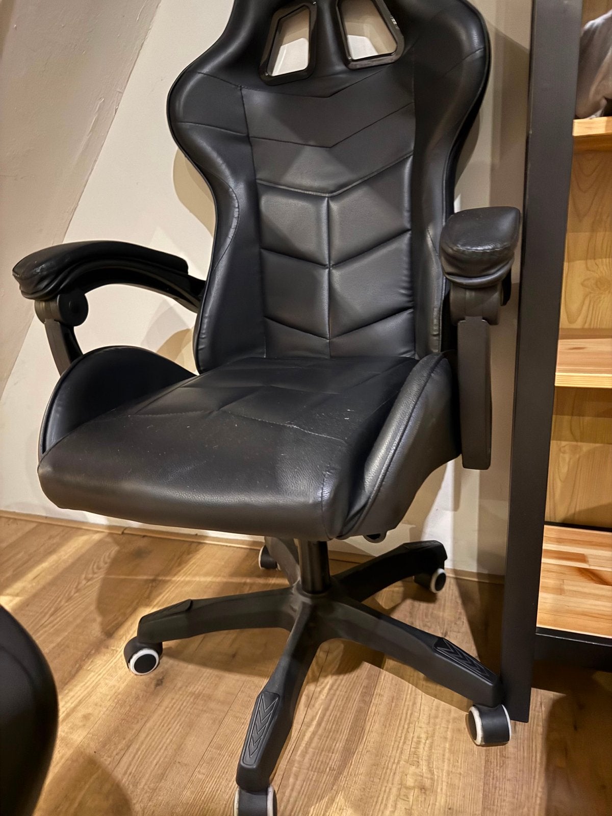 Zwarte Gaming Bureaustoel - Comfortabel en Ergonomisch, Ophalen, Gebruikt, Zwart, Bureaustoel