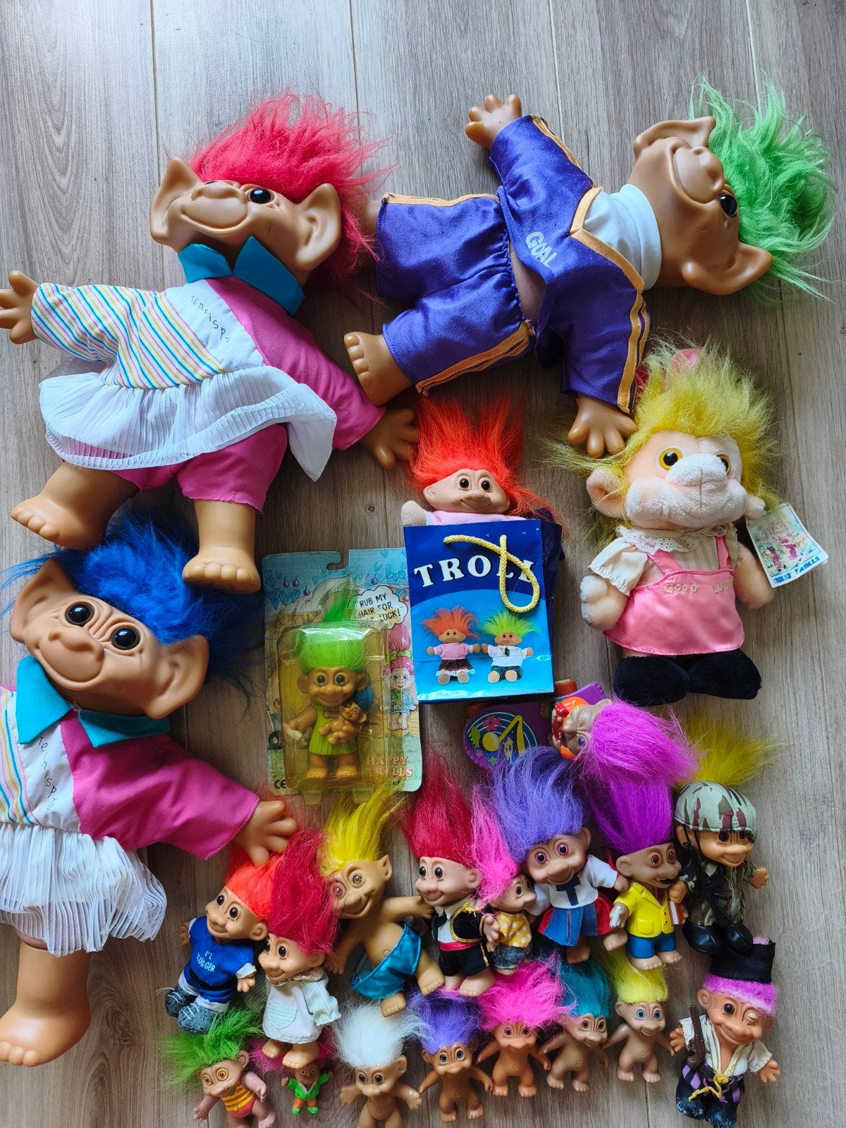 Vintage Trolls Trollen Set Lot BIEDEN, Verzamelen, Ophalen of Verzenden, Gebruikt
