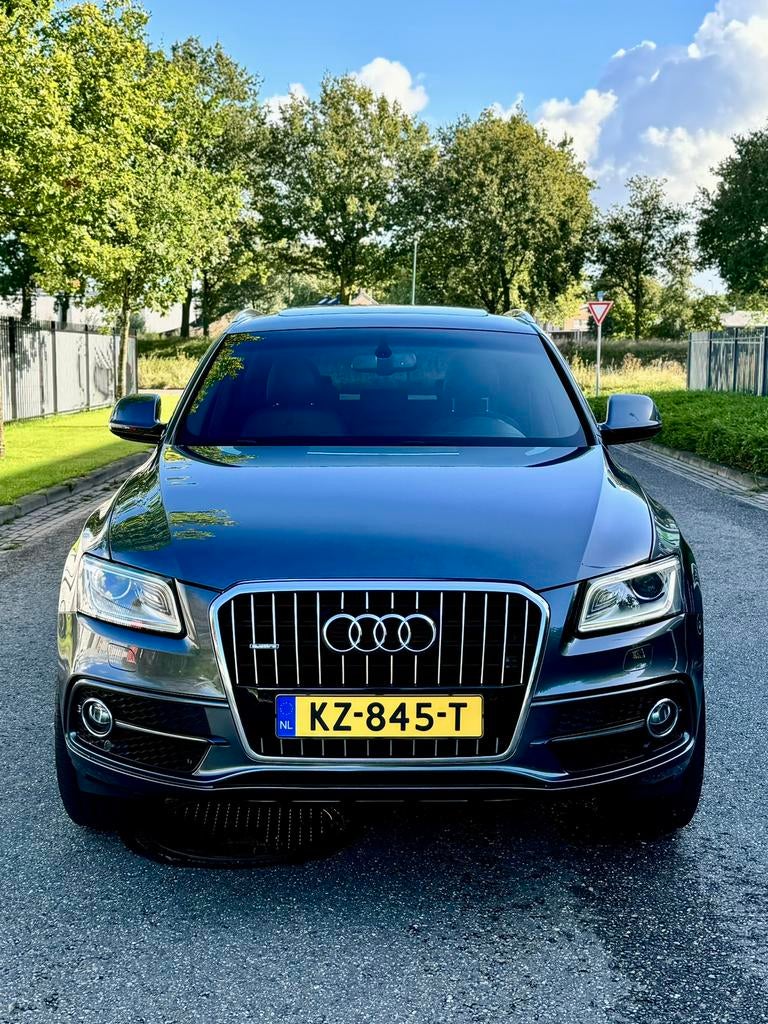 Audi Q5 2.0 Tfsi 169KW Quattro S-tronic 2017 Grijs Pano, 4 cilinders, Leder en Stof, Bedrijf, Vierwielaandrijving