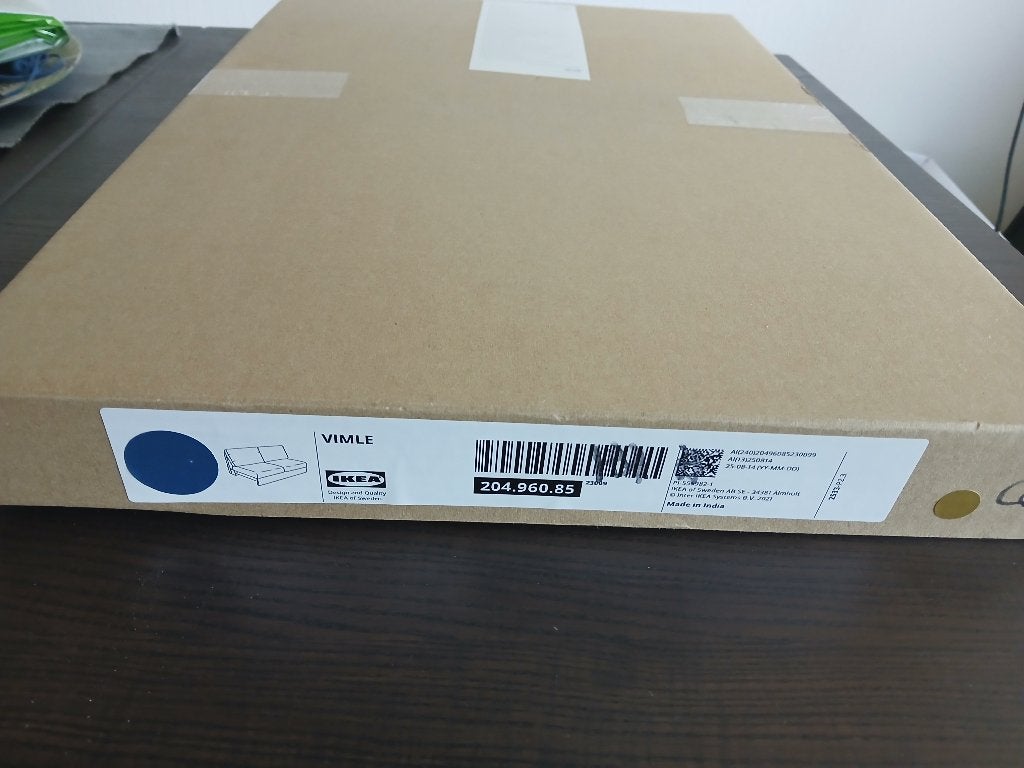 Ikea VIMLE Hoes 2-zitselement, Saxemara zwartblauw., Wit, Ophalen of Verzenden, Kussen, Nieuw