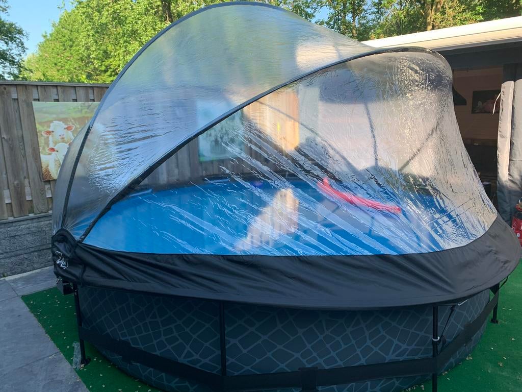 Intex zwembad 360cm met koepel zandfilterpomp en verwarming, Tuin en Terras, Zwembaden, Ophalen, Minder dan 80 cm, Rond, 300 cm of meer