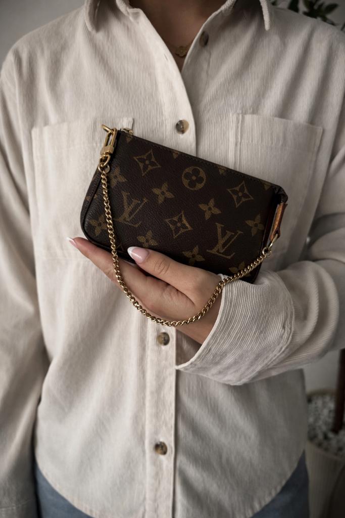 Louis Vuitton Monogram Mini Pochette Accessoires Nieuw, Ophalen of Verzenden, Nieuw, Bruin, Avondtasje