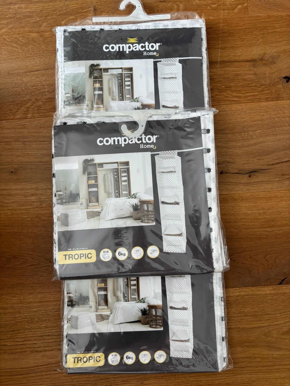 Compactor Home “Tropic” hangorganizers – 3 stuks, Ophalen, Zo goed als nieuw, Wit
