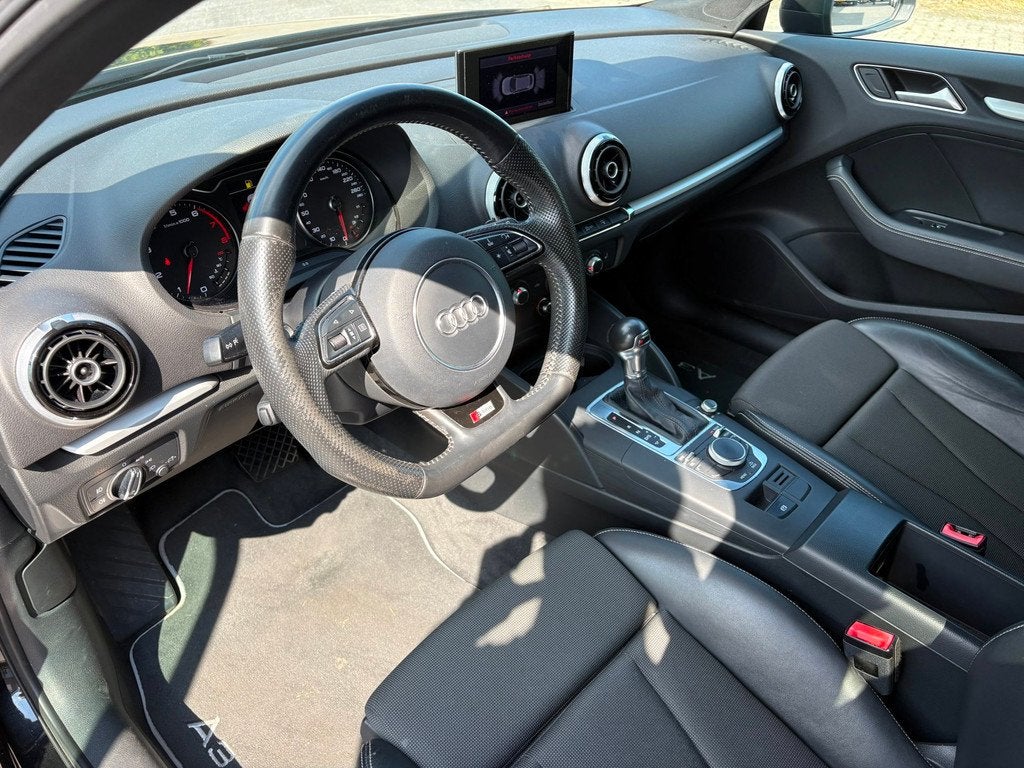 Audi A3 Sportback 1.4 TFSI Ambition Pro Line S Automaat/Crui, Auto's, Euro 5, Gebruikt, Zwart, Leder en Stof