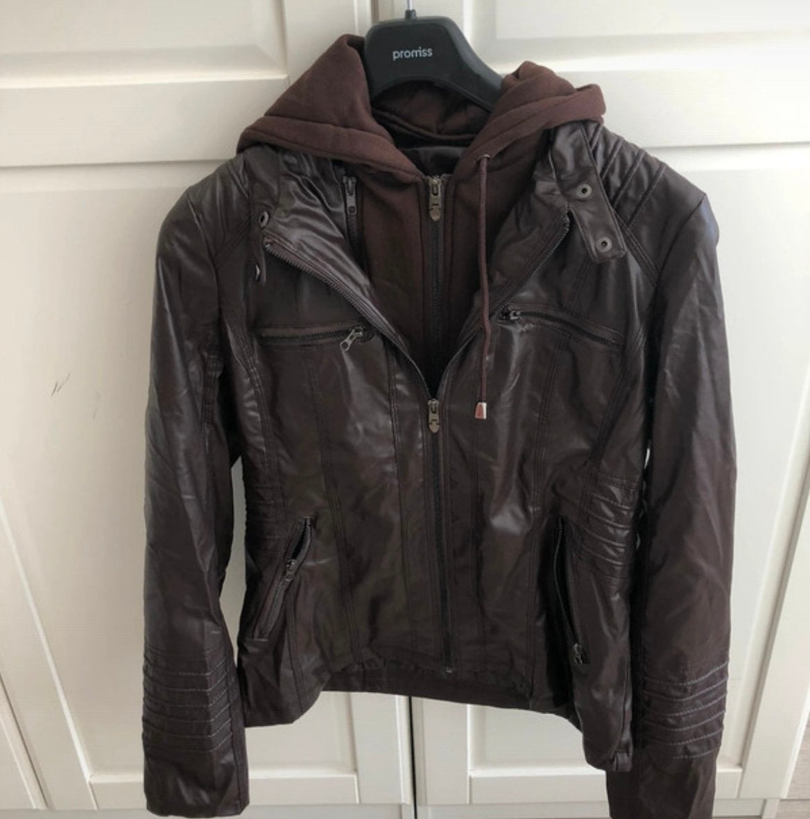 Dames jack Faux Leather, Kleding | Dames, Ophalen of Verzenden, Nieuw, Maat 38/40 (M), Bruin