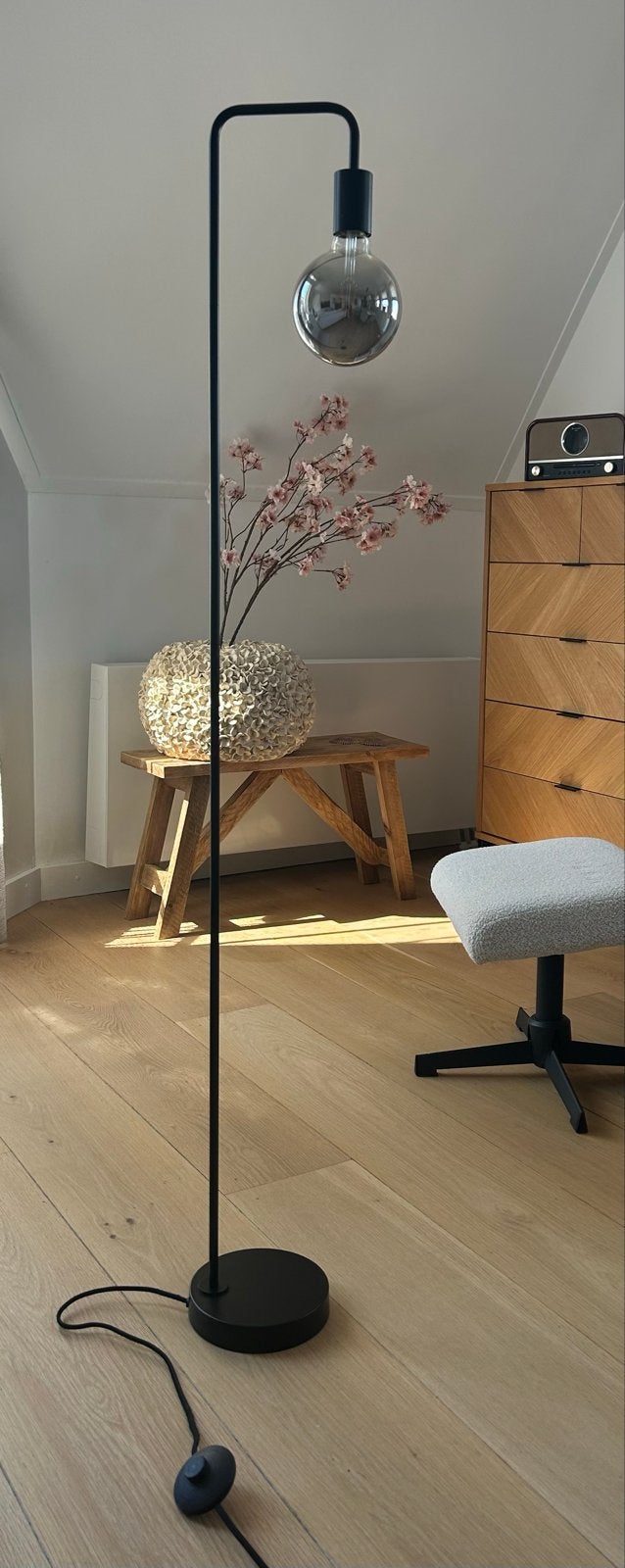 Zwarte vloerlamp van Light&Living, Ophalen, E27 (groot), Zo goed als nieuw, Metaal