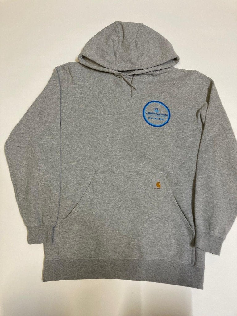 Y2k 2000s Carhartt Hoodie -M - Loose Fit-Print - Lightgrey, Maat 48/50 (M), Carhartt, Ophalen of Verzenden, Zo goed als nieuw