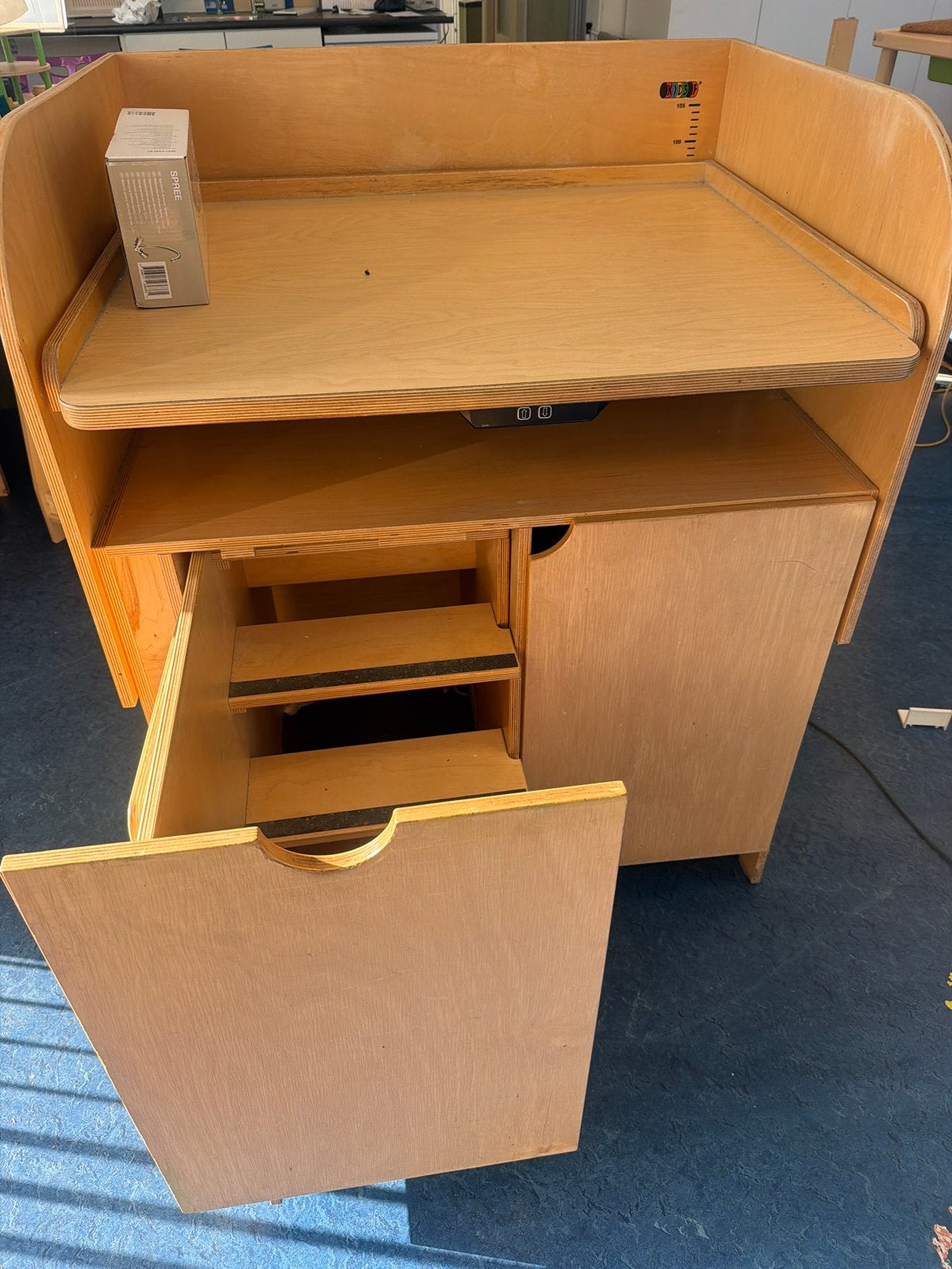 Commode kinderopvang Opbergruimte en Verstelbare Hoogte, Overige merken, Gebruikt, Aankleedkussen, Ophalen of Verzenden
