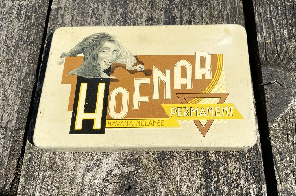 Leuk Vintage Sigarenblik Hofnar - vintage retro reclame, Verzamelen, Ophalen of Verzenden, Gebruikt, Overige
