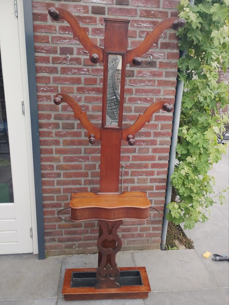 Victoriaanse staande hal kapstok circa 1900, Gebruikt, Verzenden, Staande kapstok, 150 tot 200 cm