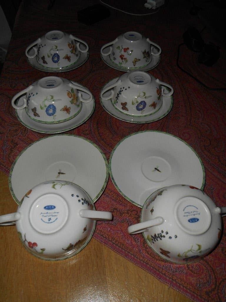 6 soepkommen met onderschotel Janneke Brinkman nieuw, Overige merken, Ophalen of Verzenden, Zo goed als nieuw, Kom(men)