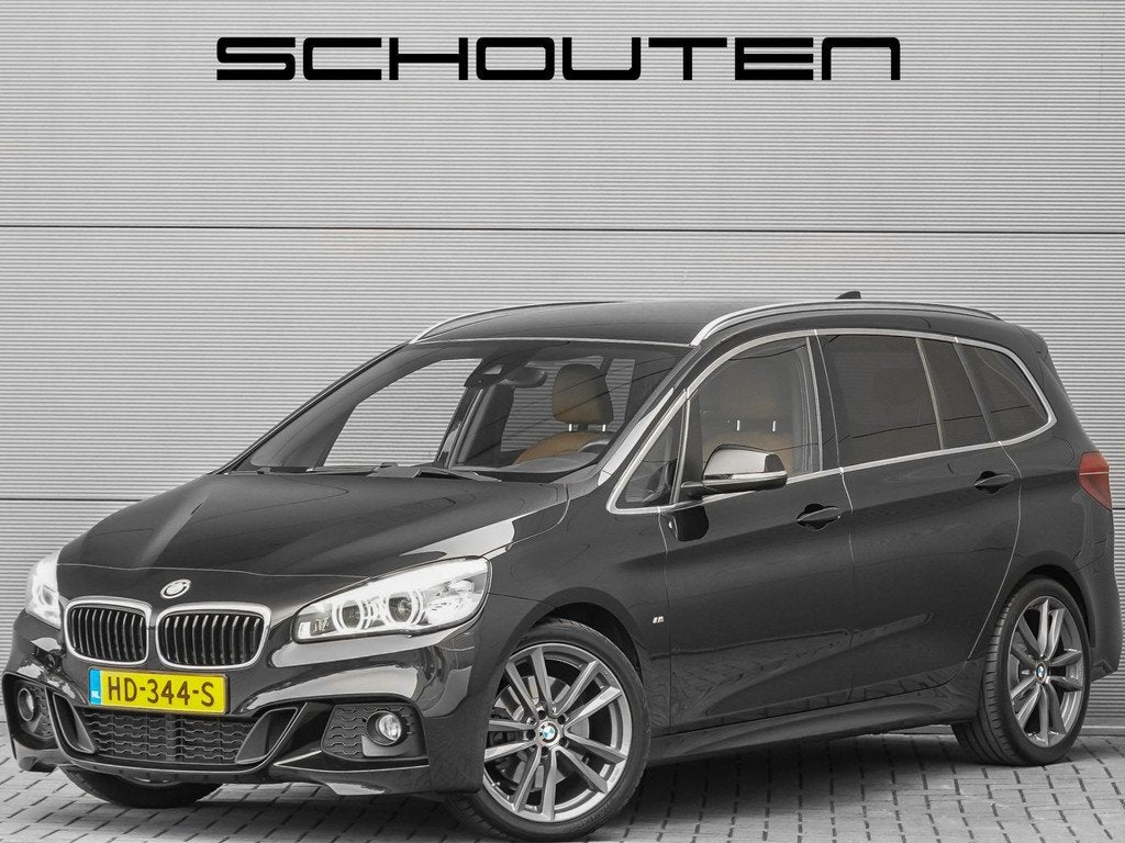 BMW 2 Serie Gran Tourer 220i M Sport 7 Pers Leder LED Trekha, Gebruikt, Euro 6, 7 stoelen, Zwart