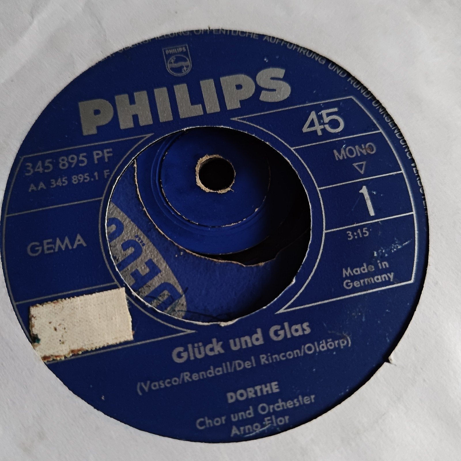 Dorthe - Glück und Glas (Philips 45 RPM, Made in Germany), Gebruikt, 7 inch, EP, Schlager