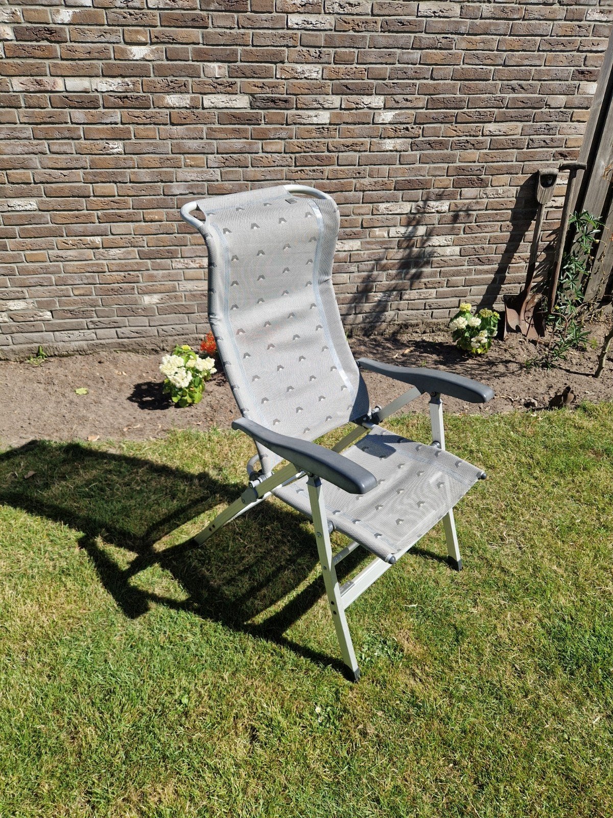 2x Heerlijk zittende, lichte standenstoelen met hoofdsteun, Ophalen of Verzenden, Gebruikt, Textileen, Verstelbaar