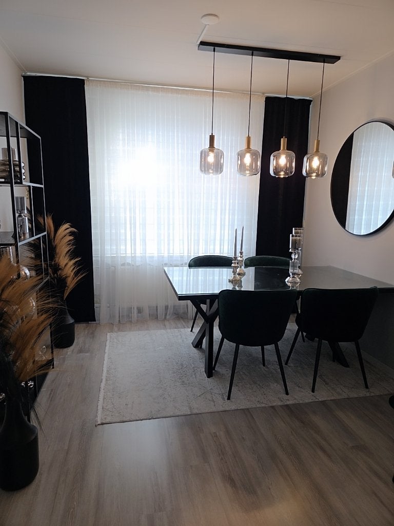 Inbetween gordijn + overgordijn, Huis en Inrichting, Ophalen, 324 cm, 259 cm, Zo goed als nieuw