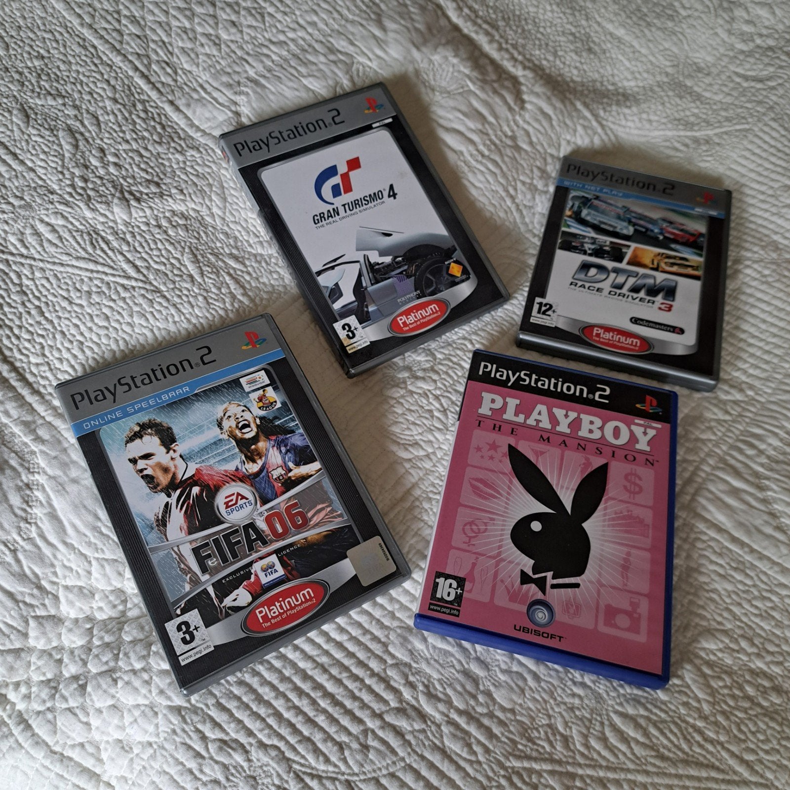 PlayStation 2 Games: FIFA 06, Gran Turismo 4, DTM, Playboy, Gebruikt, Vanaf 18 jaar, Overige genres, Ophalen of Verzenden