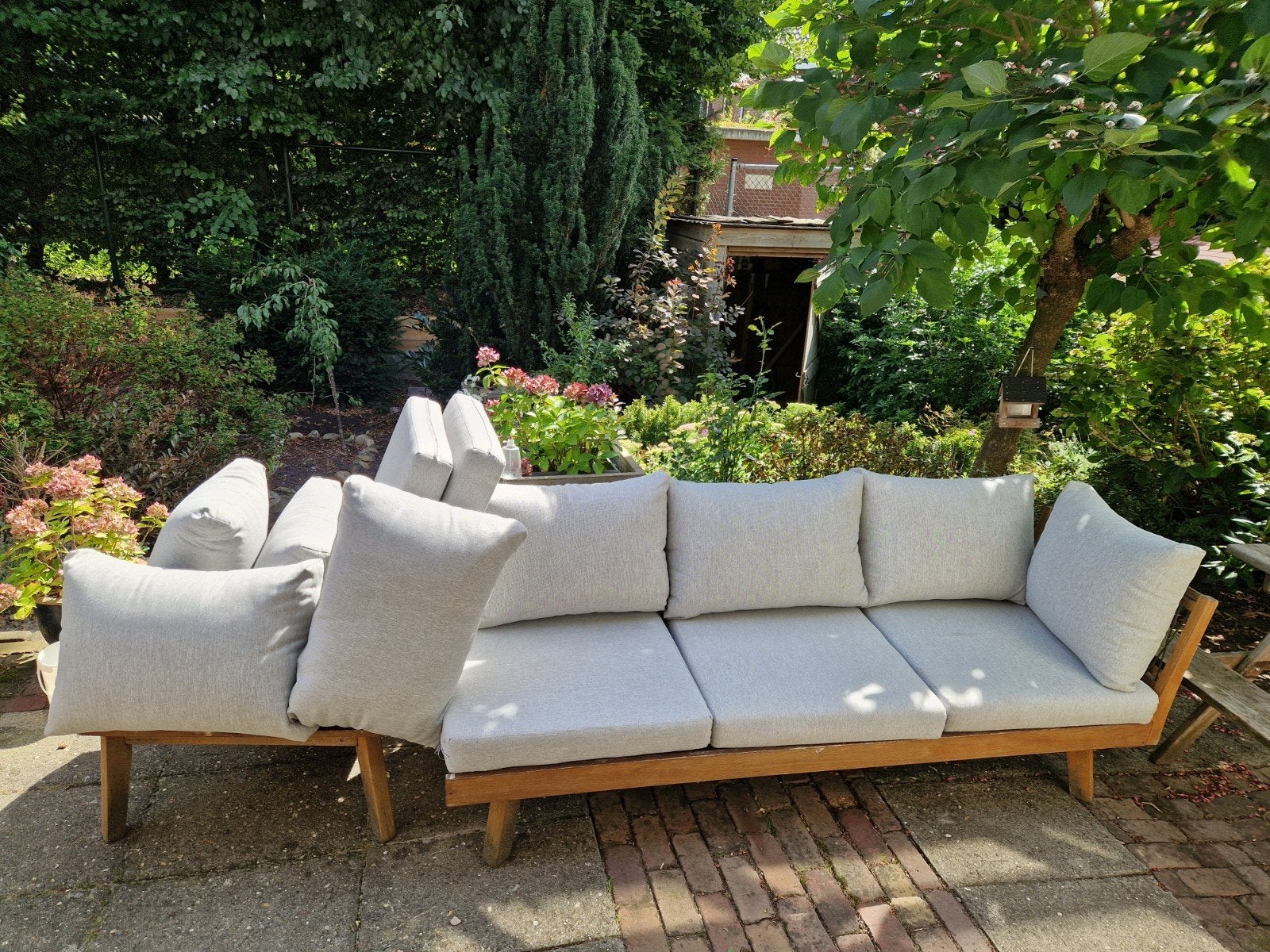 Kussenset Mimizan loungeset (5 zit, 8 rug), Tuin en Terras, Tuinsets en Loungesets, Ophalen, Zo goed als nieuw, Loungeset