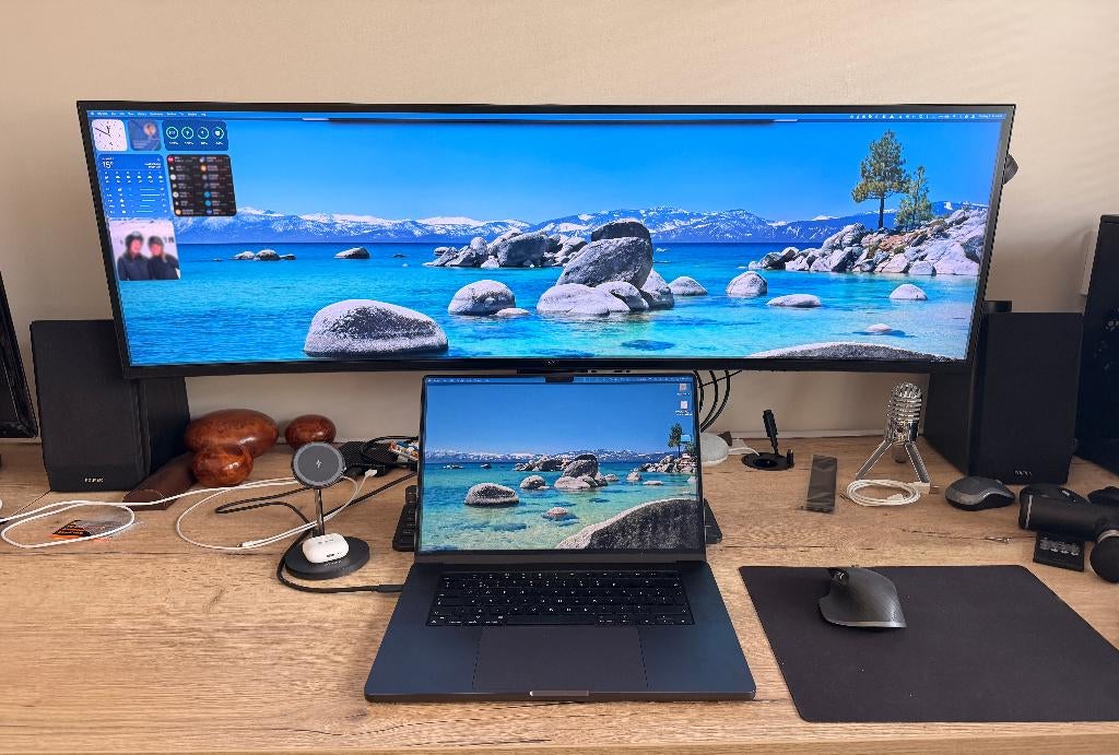 Dell UltraSharp U4919DW super ultra wide 32:9 - 3j oud, Computers en Software, Monitoren, Gebruikt, IPS, Quad HD (2K), HDMI