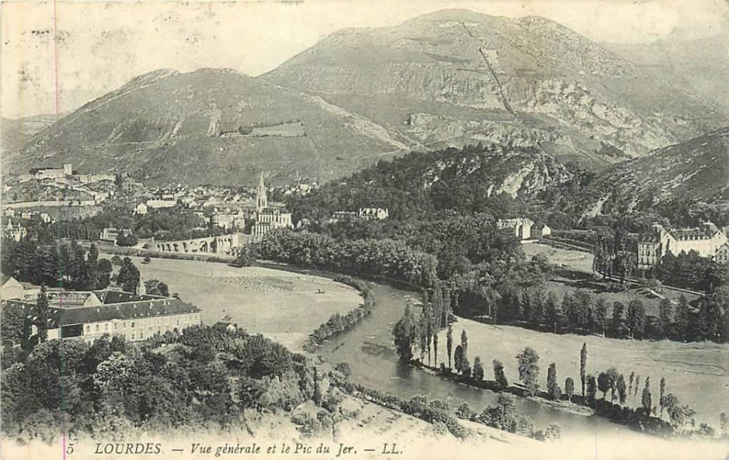 381-453-019 Lourdes Vue generale et le Pic du Jer, Verzenden, Voor 1920, Frankrijk