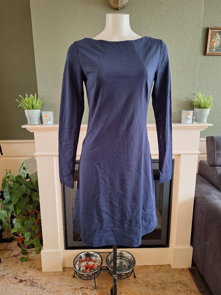 LaDress by Simone La dress jurk XS 34 2X, Zo goed als nieuw, Knielengte, Verzenden, Blauw