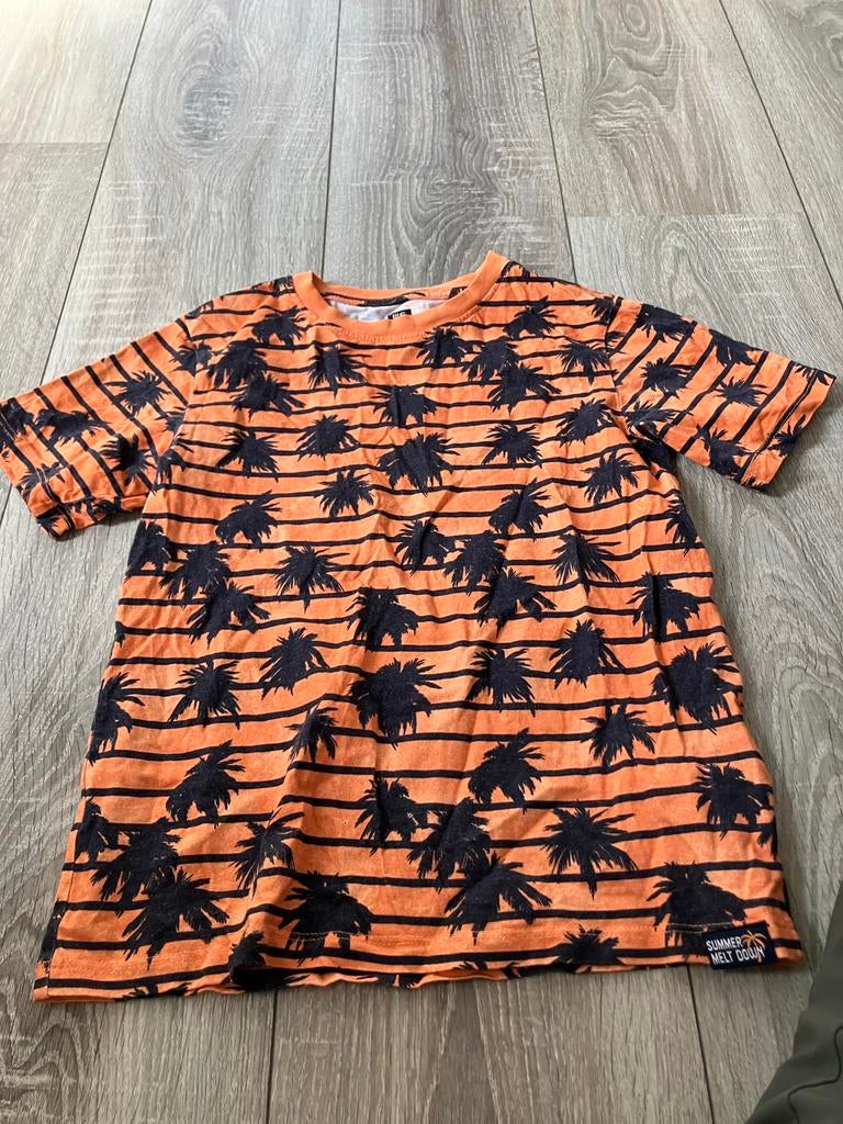 WE T-shirt met palmboomprint - Maat 134/140, Ophalen of Verzenden, Zo goed als nieuw, Jongen of Meisje, Shirt of Longsleeve