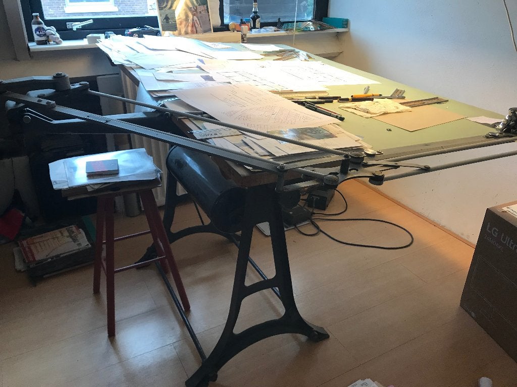Tekentafel, Doe-het-zelf en Verbouw, Tekentafels, Ophalen, Gebruikt, 130 tot 150 cm