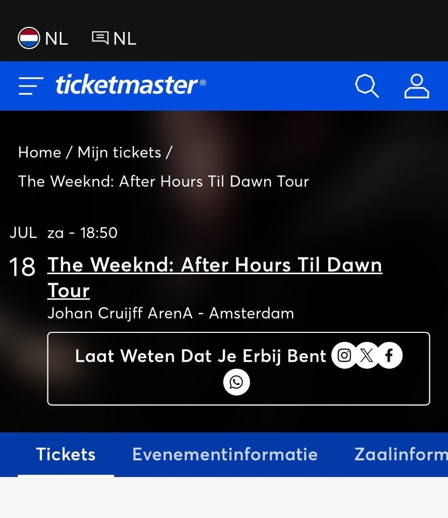 The Weeknd 18 juli - Staanplaats - 1 ticket, Eén persoon, Juli