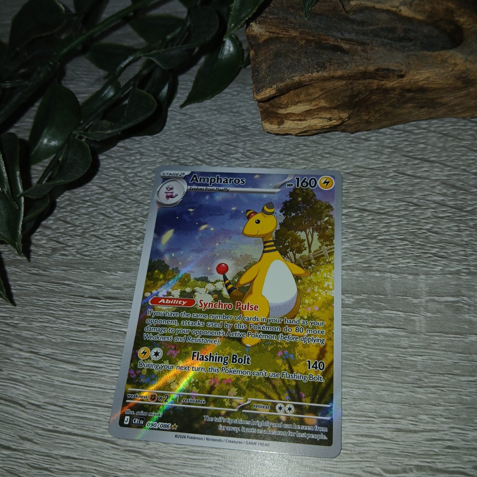 Pokemon kaart Ampharos, Ophalen of Verzenden