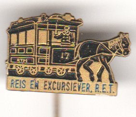 RET Reis en excursiever. vintage speld metaal, Verzamelen, Verzenden, Zo goed als nieuw